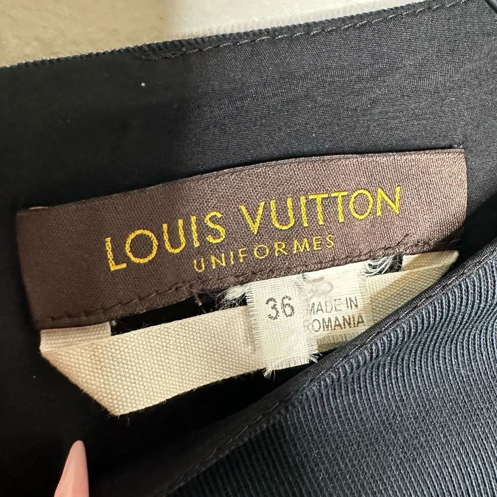 Louis Vuitton Vintage Uniformes Black Uniform Zipper Dress - Picture 3 of 10